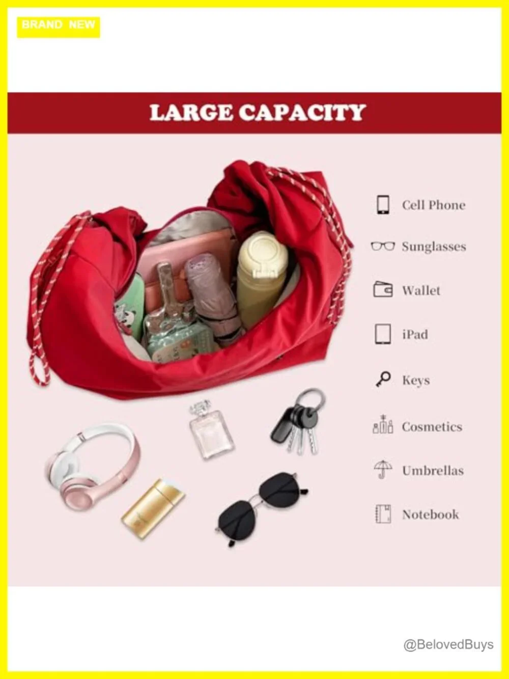 Large Slouchy Nylon Hobo Bag Drawstring Crossbody Shoulder Tote Travel Gym